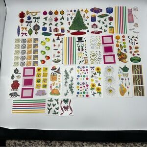Vintage Creative Memories Scrapbooking Colorful Sticker Collection